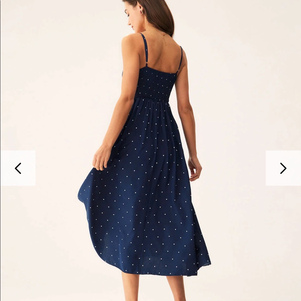 NWT navy polka dotted dress